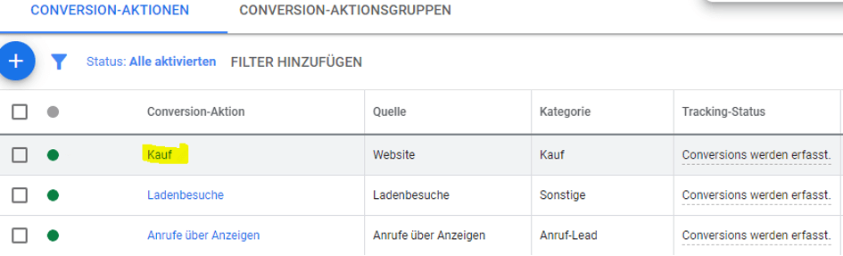 Conversion Aktionen Conversion Aktionen | AnalyticaA