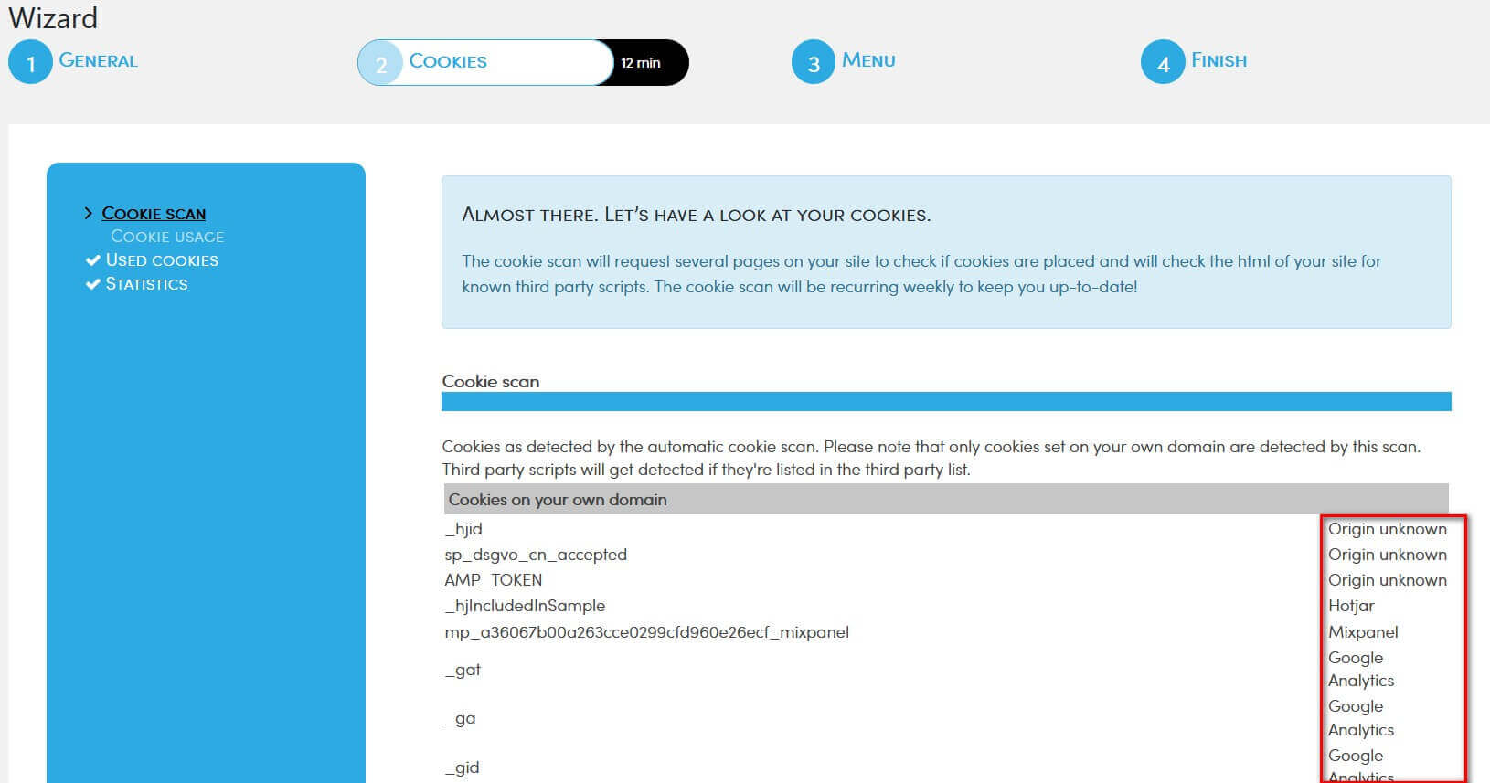 Cookie Scan mit Complianz | GDPR Cookie Consent