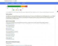 PageSpeed Insights Screenshot Optimierungsvorschläge 