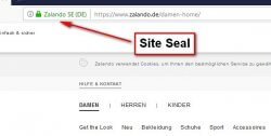 Screenshot Site Seal bei Zalando